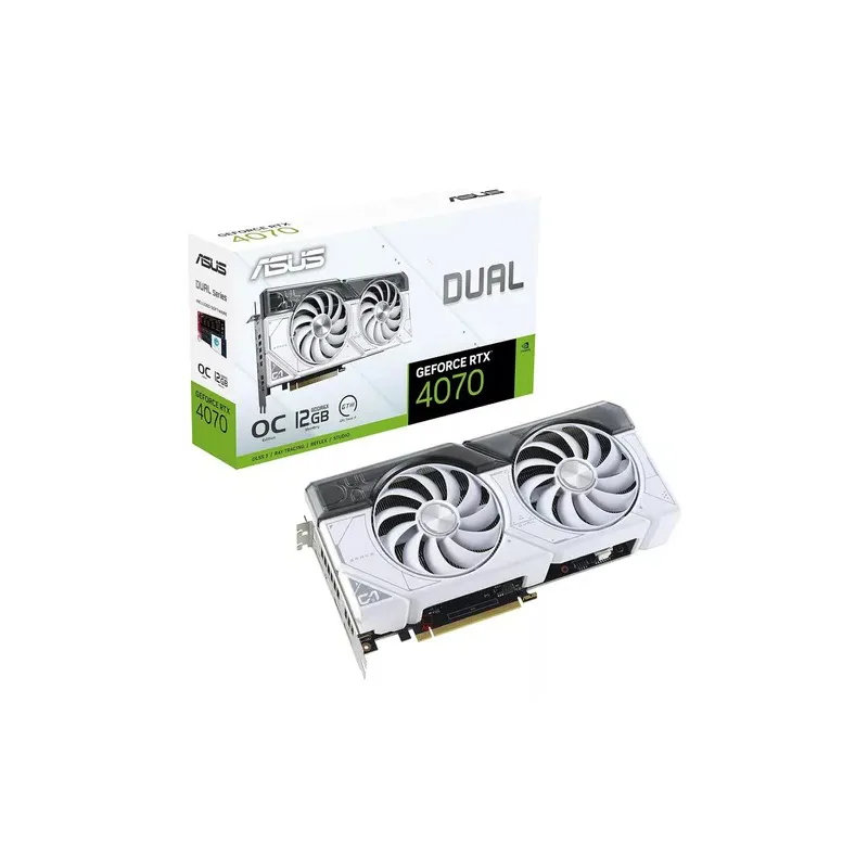 tarjeta de video asus RTX 4070 SUPER 12GB DDR6 WHITE